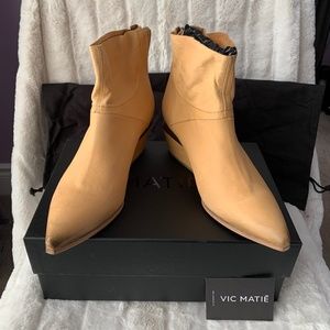 Vic Matié Tronchetto ankle leather  boots